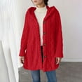 thumbnail image 2 of Breezora Veste Matelassée Légère pour Femmes, Manteau d'Hiver Décontracté, Cardigan, Taille m, Rouge, 2 of 5