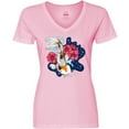thumbnail image 3 of Inktastic Japanese Koi Fish Pond with Stars Women's V-Neck T-Shirt, 3 of 5
