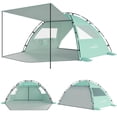 thumbnail image 1 of Carpa de playa Elegear con toldo para 6 a 8 personas, color verde, 1 of 9
