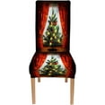thumbnail image 2 of muroi Christmas Chair Covers for Dining Room Set of 6 Spandex Stretch Dining Room Chair Cover Removable Washable Kitchen Parsons Chair Covers Seat Slipcovers, 2 of 6