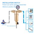 thumbnail image 4 of Siphon Backwas Pre-filter Hot Water Filter Whole Brass Purifier System Stainless Steel Mesh Prefiltro With Gauge Hot Water, 4 of 7
