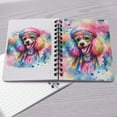 thumbnail image 4 of Hippie Poodle Portrait Watercolor Tie-Dye Vintage Styles Spiral Bound Journal Poodles Dog Lover Gifts Idea 5x7in Spiral Notebook - 00014, 4 of 5