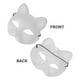 thumbnail image 4 of juego de máscara de gato en blanco para pintar, kit de bricolaje, máscara de media cara para manualidades, accesorios de disfraz de Halloween, cosplay, accesorio decorativo para mascarada, 4 of 8