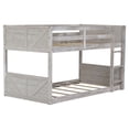 thumbnail image 5 of Miniyam Twin over Twin Floor Bunk Bed with Panelled Headboard for Kids and Teens, Gray, 5 of 7