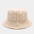 thumbnail image 4 of CoCopeaunts Women Bucket Hat Fashion Thickening Knitted Warm Fisherman Hat Men Fishing Outdoor Sunscreen Windproof Bucket Cap, 4 of 8