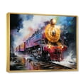 thumbnail image 2 of Designart "modern Train Chromatic Journey II" Transportation Floater Framed Wall Art Living Room, 2 of 7