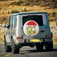 thumbnail image 5 of Salouo Avocado Lovers Wearing Umbrella Print Spare Tire Cover 14-17 inch Spare Tire Protector Universal Tough Tire Wheel Cover for Trailer SUV and Truck-17 inch, 5 of 6
