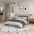 thumbnail image 2 of Oasis Waves White and Dark Gray Polyester Area Rug, 2 of 3