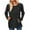 Black, variant on Ribbed Tops for Women Split Hem Side Button Sweater Scoop Neck Long Sleeve Tunic Tops Loose Casual Wear