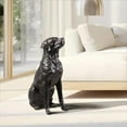 thumbnail image 2 of Hi-Line Gift Ltd. Bronze Sitting Labrador Life Size Resin Home Decor Living Room Display, 2 of 3