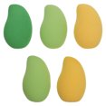 thumbnail image 1 of 5 Pcs Stylish Face Cream Puffs Portable Cosmetic Props Mango Shape Powder Puffs, 1 of 7