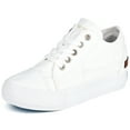 thumbnail image 4 of JENN ARDOR Women Hidden Wedge Canvas Sneakers Slip on Flats Shoes Walking Shoes, 4 of 11