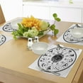 thumbnail image 4 of Ambesonne Astrology Place Mats Set of 4, Black White Zodiac, Standard Size, Black White, 4 of 6