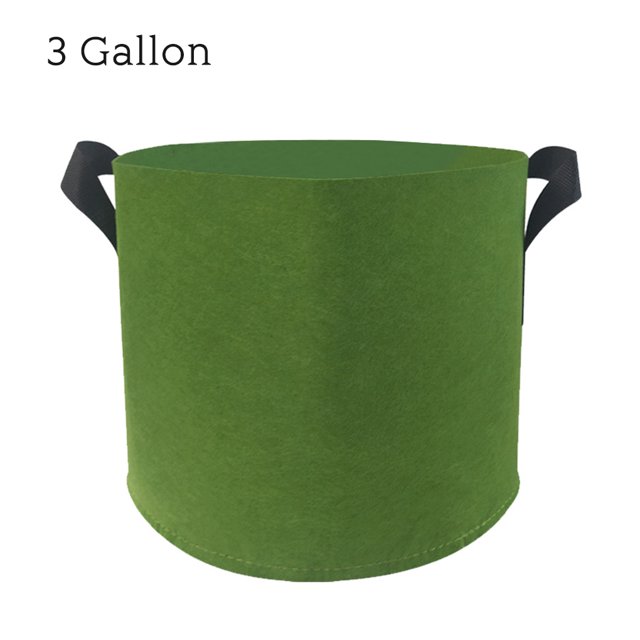 Bewildely Bolsas para cultivo de plantas de jardín de 1/2/3/5/7 galones, maceta para flores y verduras, maceta para jardín de patatas, bolsa para cultivo Jardín y Patio verde (3 galones) 25D*23H Bewildely HA004268-03