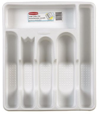 Small Rubbermaid Cutlery Tray White FG2919RDWHT 