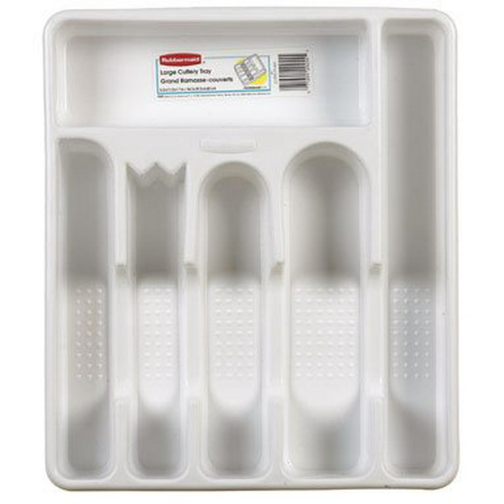 Rubbermaid 2925RDWHT Large Cutlery Tray, White