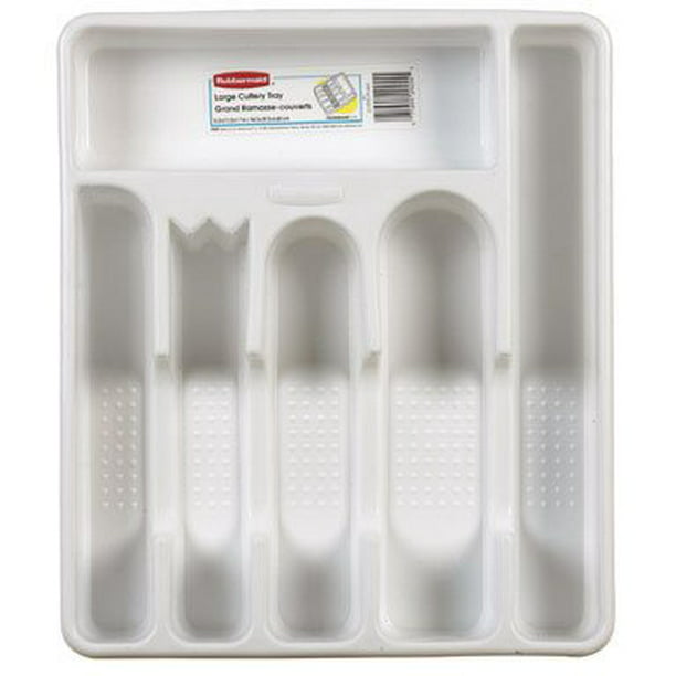 Rubbermaid Cutlery Tray Large White - Walmart.com