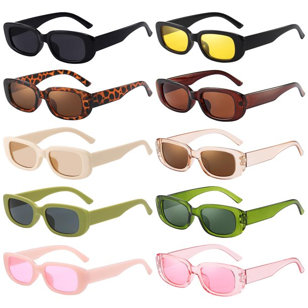 Anteojos de Sol SUNOVELTIES Rectangulares Paquete de 10 para Mujeres/Hombres
