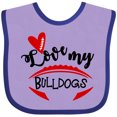 thumbnail image 3 of Inktastic Love My Bulldogs Football Boys or Girls Baby Bib, 3 of 4