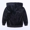 thumbnail image 6 of Elainilye Fashion Kids Girls Sweatsuit Winter Golden Velvet Hairball Hooded Pullover Sweatshirt Long Sleeve Top Casual Pants Suit,Black, 6 of 8