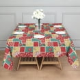 thumbnail image 3 of Pioneer Flower Floral Print Pattern Square Tablecloth, Waterproof Wipeable Spillproof Washable Table Cover for Home Kitchen Party Decor, 60"x60", 3 of 6