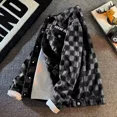 thumbnail image 3 of Chaqueta vaquera de hombre a rayas estilo hip hop, abrigos vaqueros negros para hombre, estilo coreano, talla L, ropa grande, ropa original para hombre, ropa vaquera elástica de rock G, 3 of 4