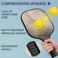 thumbnail image 2 of Pickleball Paddles Set Of 2, Fiberglass Surface, Turquoise Marble Pattern, 4 Balls & Bag, 2 of 5