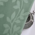thumbnail image 4 of OVZME Darla Sage Green Sheer Curtains 45 Inch Length, Jacquard Leaf Light Filtering Short Drapes with Rod Pocket, Farmhouse Style for Cafe/Bedroom/Living Room, 28x45, 2 Panels, 4 of 7