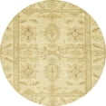 thumbnail image 1 of Ahgly Company Indoor Round Abstract Mustard Yellow Oriental Area Rugs, 6' Round, 1 of 6