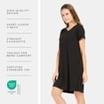 thumbnail image 4 of Fishers Finery Women's EcoFabric Short Sleeve Organic Cotton Nightgown (Black, M), 4 of 6