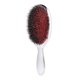 thumbnail image 1 of Cepillo de Cerdas Naturales para Cabello, Masaje Anti-Estático, Plata, Cuidado Capilar, Tamaño Compacto, 1 of 6