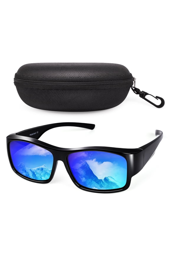 Fit Over Polarized Sunglasses Over Glasses, Wrap Around Sunglasses Over Prescription Glasses