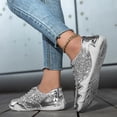 thumbnail image 4 of Silver Unisex Reflective Sneakers Outdoor Casual Mesh Running Shoes Lightweight Breathable Walking Footwear Men Women, 4 of 7