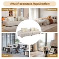 thumbnail image 6 of 103.9" Modern Cloud Modular Sofa with 4 Pillows, Comfy Corduroy Fabric Sofa with Rubber Wood Legs, 4-Seater Sectional Sofa Couch Set for Living Room Bedroom Office Apartment, Beige, 6 of 7