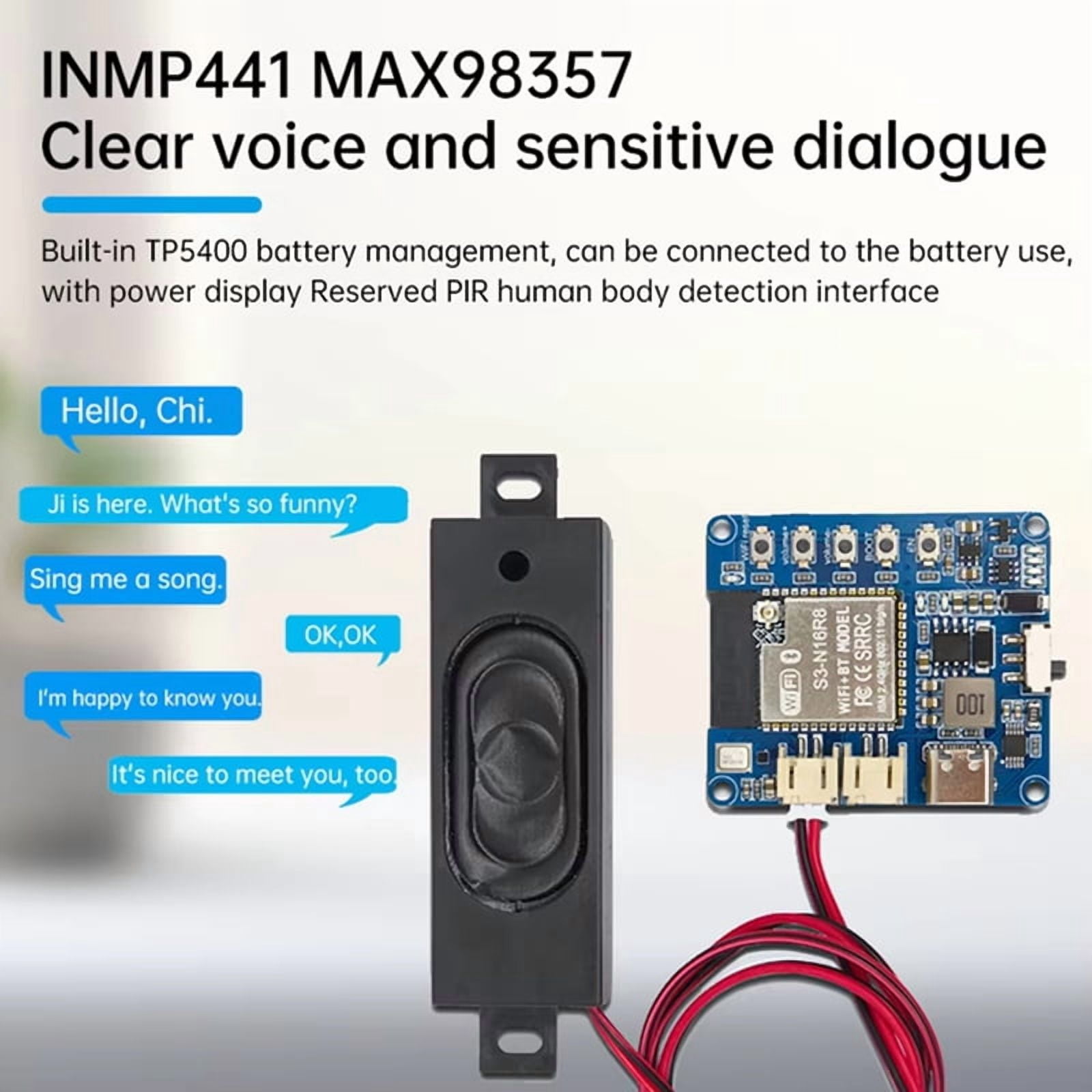 ESP32-S3 Voice Chat Module Xiaozhi AI Artificial Intelligence Development Board Supports Large Model Type-C
