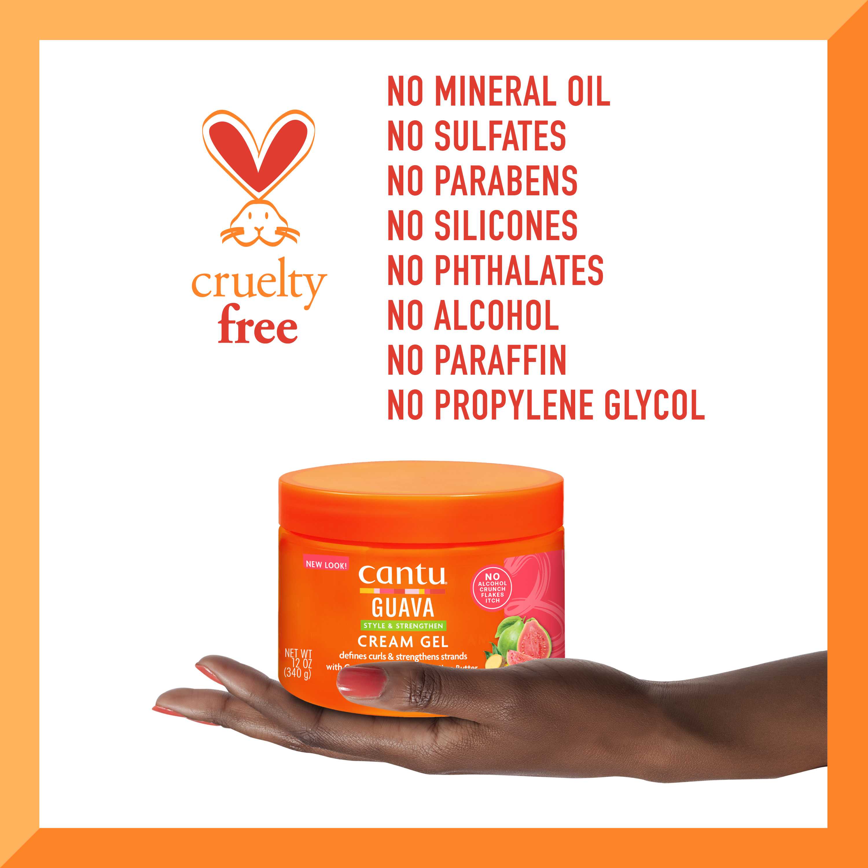 Cantu Guava & Ginger Curl Strengthening Cream Gel, 12 fl oz photo 7