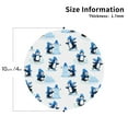 thumbnail image 2 of Vsdgher Penguin Winter Fun Print Leather Coasters for Drinks, Durable Drink Coasters 4 Set for Tabletop Protection, Luxurious Home Décor and Housewarming Gift-Round Shape, 2 of 6