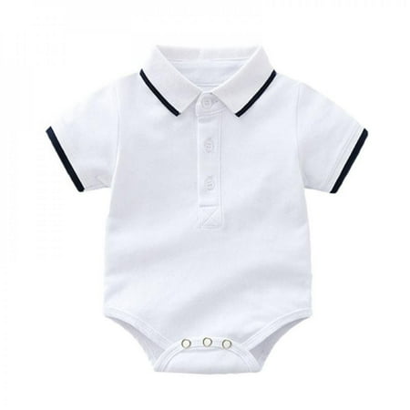 

Promotion!Toddler Baby Boys Cute Cotton Solid Short Sleeve Romper Jumpsuit