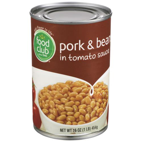 Food Club, Pork & Beans In Tomato Sauce