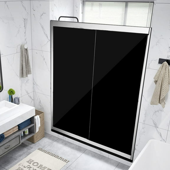 Niceauty 1Pc Simple Black Film Window Sticker for Decoration with Glare Reduction