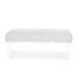 thumbnail image 4 of New Classic Furniture Marilyn 19.25" Upholstered Faux Fur Fabric Bench in White, 4 of 8