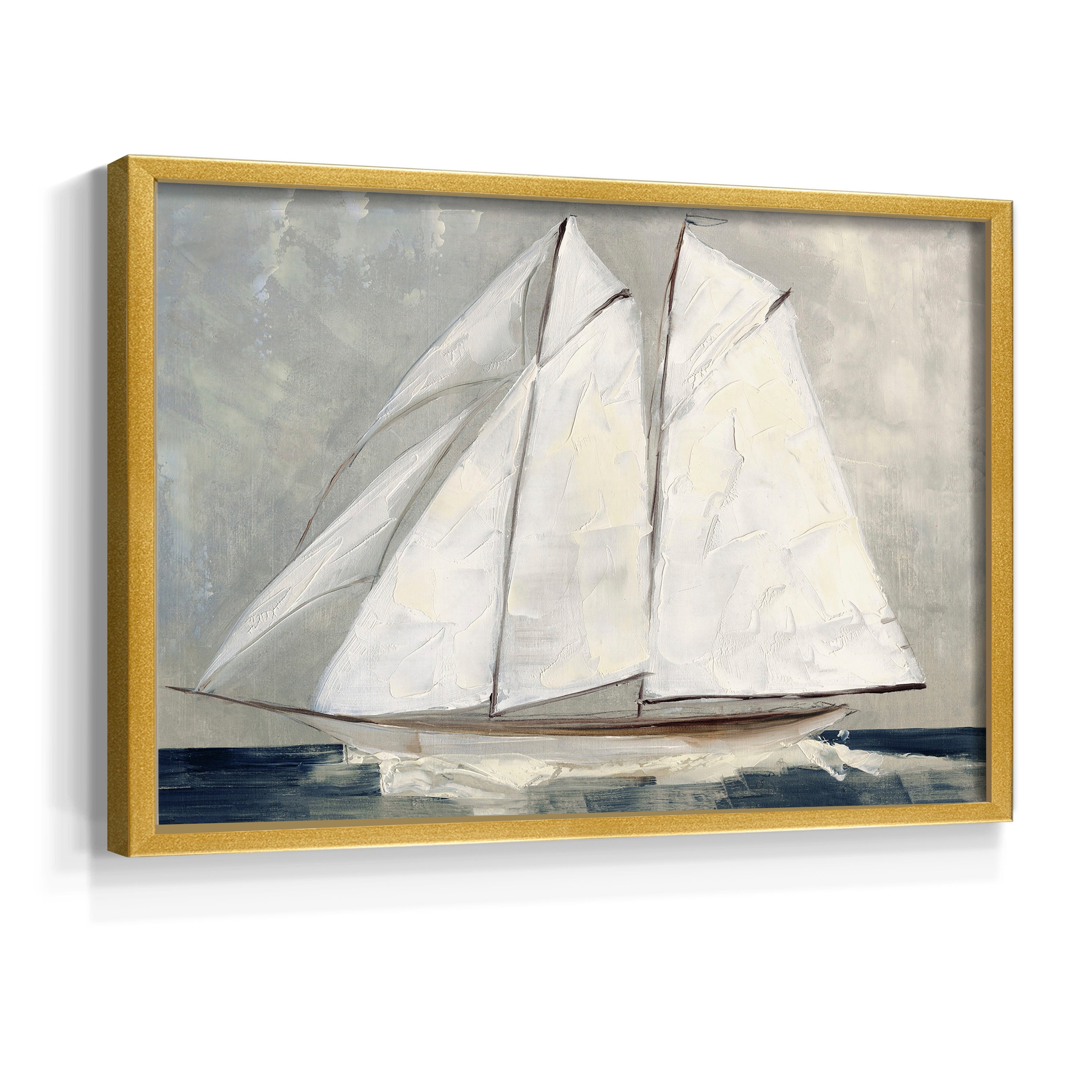 Setting Sail by Sally Swatland - Restickable Framed Giclée Print