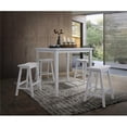 thumbnail image 1 of 36" X 36" X 36" 5pc White Rubber Wood Counter Height Set, 1 of 1