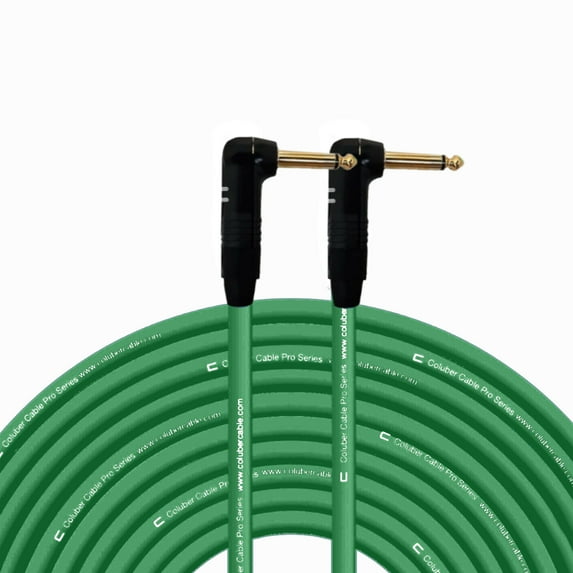 Coluber Cable Right Angle 1/4" TS to Right Angle 1/4" TS Pro Audio Connector