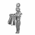 thumbnail image 1 of Sterling Silver 18" 1mm Box Chain Spanish Matador Bullfighter Cape In Front Pendant Necklace, 1 of 2
