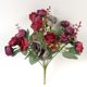 thumbnail image 3 of Ramo de rosas y peonías de seda artificial para decoración del hogar, bodas, fiestas – flores artificiales para centros de mesa o regalos, arreglo duradero de 12 pulgadas, 3 of 4