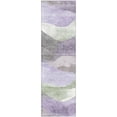 thumbnail image 2 of Addison Rugs Mayfield Premium Machine Washable Transitional Waves Purple Runner Rug, 2'3" x 7'6", 2 of 6