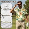 thumbnail image 5 of Aplkyhs Tropical Floral Matching Couple Sport Shirts Quarter Zip Matching Golf Shirts for Couple Lightweight Mens Hawaiian Shirt Moisture Wicking Suitable for Outdoor Sports, 5 of 6