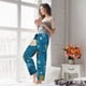 thumbnail image 5 of Balery Cute Colorful Owls And Trees Pantalones de pijama para mujer, pijamas ultraligeros, pantalones de estar por casa-Small, 5 of 6