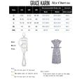 thumbnail image 5 of Vestido midi GRACE KARIN con estampado floral en A y cintura alta para mujer, 5 of 5